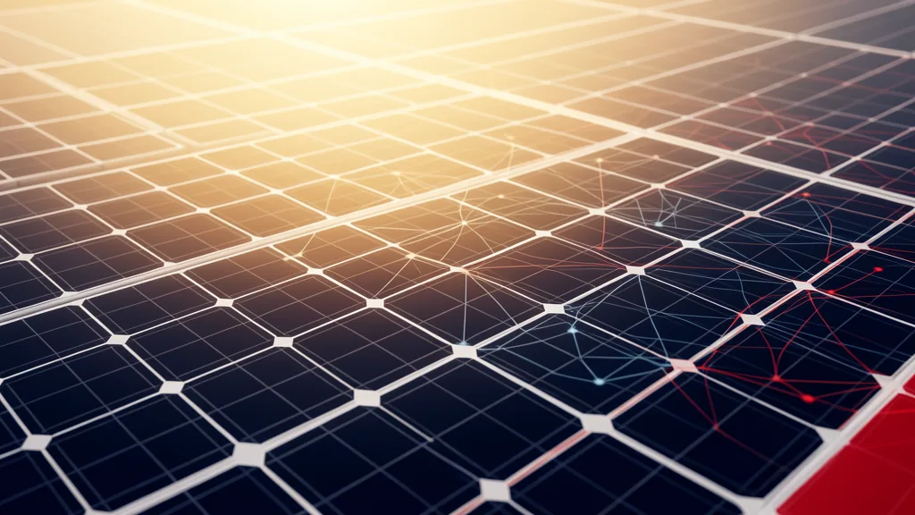 Rede visual de energia solar e tecnologia limpa
